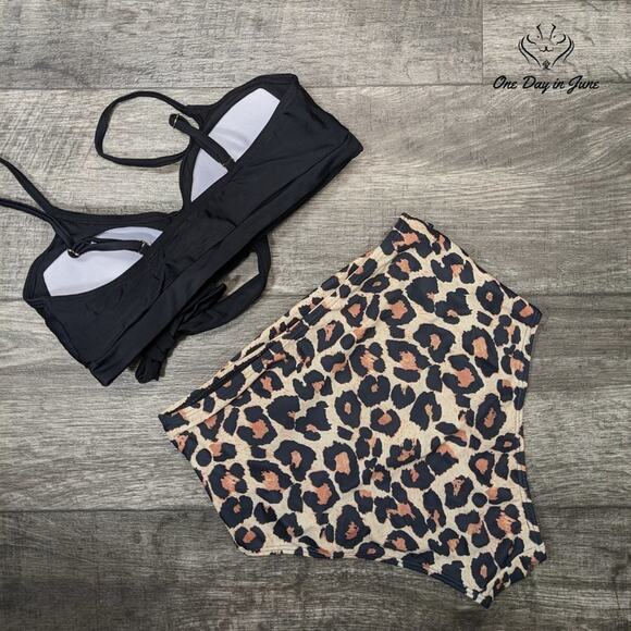 Tempt Me Criss Cross Tie Back Bikini Swimsuit Size S - Picture 3 of 3